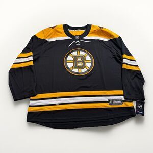 Boston Bruins Jersey Men’s 3XL Black Fanatics Breakaway Lace Up NHL Hockey NWT